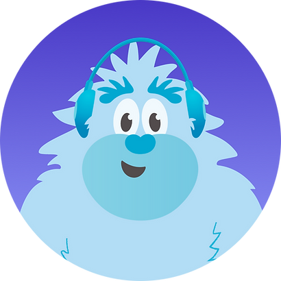 Mind Yeti with headphones